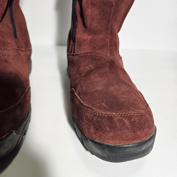 Sorel Burnt Orange Suede Side Zip Insulated Waterfall Winter Boots - Picture 5 of 9